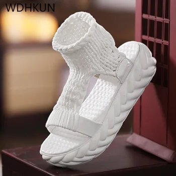 2019 Designer Platform Sandals Women Gladiator Sandals Summer Flat Shoes Thick Heels Ladies White Sandalias Casual Zapatos Mujer 
2019 Designer Platform Sandals Women Gladiator Sandals Summer Flat Shoes Thick Heels Ladies White Sandalias Casual Zapatos Mujer