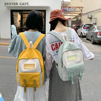 School Bags Women Backpack For Teenager Girls Preppy Style Shoulder Bag Contrast Color Travel Backpack Female Mochila Rucksack
School Bags Women Backpack For Teenager Girls Preppy Style Shoulder Bag Contrast Color Travel Backpack Female Mochila Rucksack