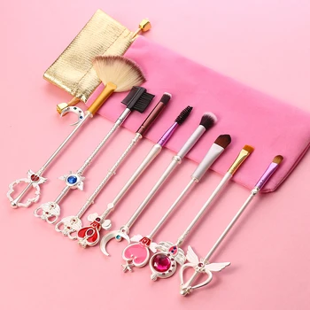 8pcs Anime Sailor Moon Cosmetic Makeup Brushes Set Kit Eye Liner Shader Natural-Synthetic Hair Foundation Eyeshadow Makeup Brush
8pcs Anime Sailor Moon Cosmetic Makeup Brushes Set Kit Eye Liner Shader Natural-Synthetic Hair Foundation Eyeshadow Makeup Brush