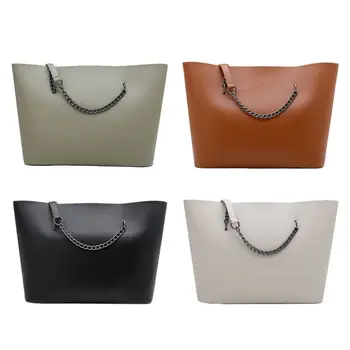 THINKTHENDO Ladies Handbag PU Chain Strap Solid Color Elegant Style Shoulder Bag Daily Use 
THINKTHENDO Ladies Handbag PU Chain Strap Solid Color Elegant Style Shoulder Bag Daily Use