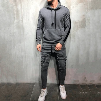 New Brand Men 2 Pieces Sets Tracksuit Autumn Winter Hooded Sweatshirt +Drawstring Pants Male Stripe Patchwork Hoodies Bigsweety
New Brand Men 2 Pieces Sets Tracksuit Autumn Winter Hooded Sweatshirt +Drawstring Pants Male Stripe Patchwork Hoodies Bigsweety