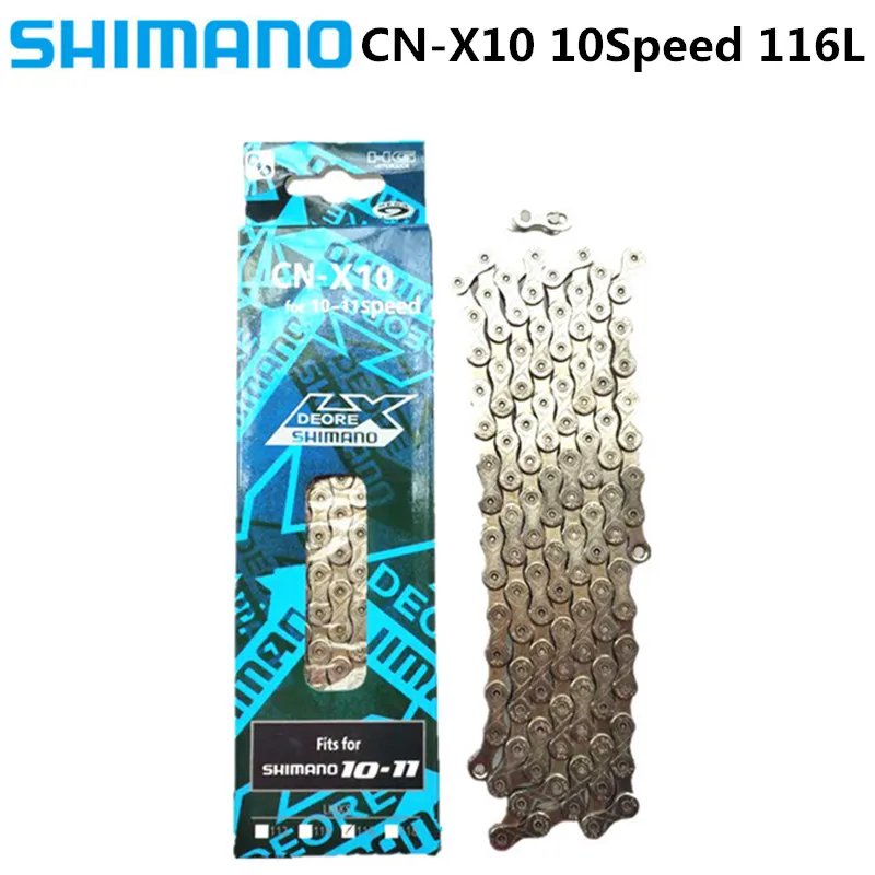 SHIMANO CN-X10 mountain bike / road bike 10 speed / 30 speed universal shift chain with magic buckle free shipping
SHIMANO CN-X10 mountain bike / road bike 10 speed / 30 speed universal shift chain with magic buckle free shipping