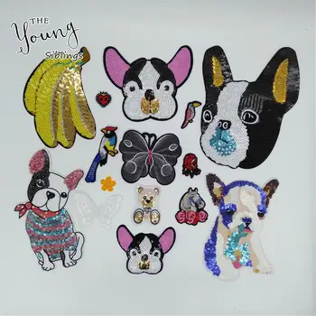 Hot sell Large Size Sequins Glittering Dog Banana Hot melt adhesive Patches For Clothes Stickers Badges DIY Clothing Accessories
Hot sell Large Size Sequins Glittering Dog Banana Hot melt adhesive Patches For Clothes Stickers Badges DIY Clothing Accessories