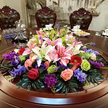 Large Hotel can zhuo hua Decoration Flower Silk Flower Decorative Flower Flower Arrangement round Table Flower Electric Turntabl
Large Hotel can zhuo hua Decoration Flower Silk Flower Decorative Flower Flower Arrangement round Table Flower Electric Turntabl