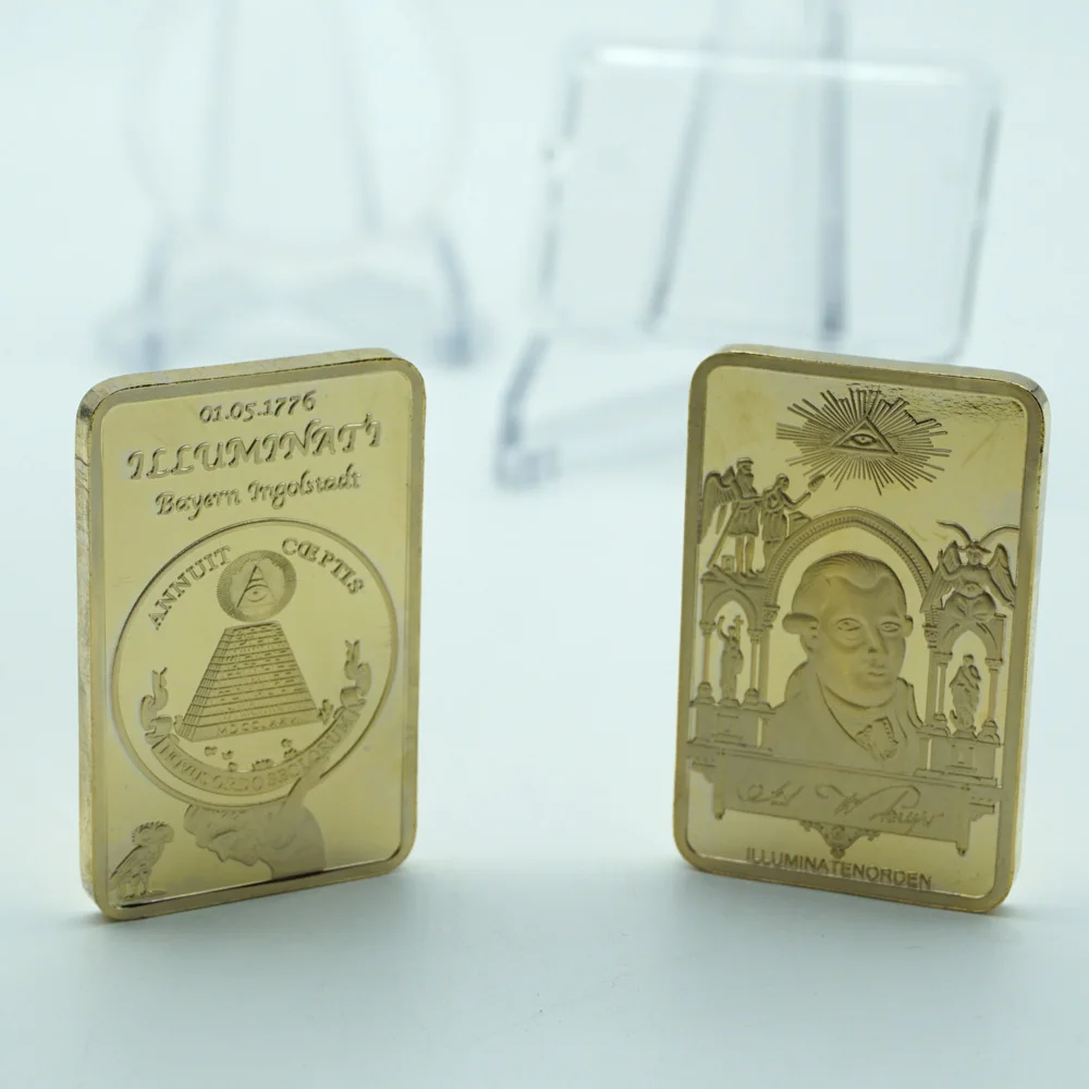 US Gold Plated Coin American Eagle Masonic Symbol The Eye of Horus Annuit Coeptis Commemorative Coin Medallion Collection bar
US Gold Plated Coin American Eagle Masonic Symbol The Eye of Horus Annuit Coeptis Commemorative Coin Medallion Collection bar