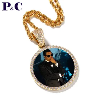 Custom Photo Round Pendant Necklace With wings AAA+ Cubic Zircon Gold Silver Color With 4mm Tennis Chain
Custom Photo Round Pendant Necklace With wings AAA+ Cubic Zircon Gold Silver Color With 4mm Tennis Chain