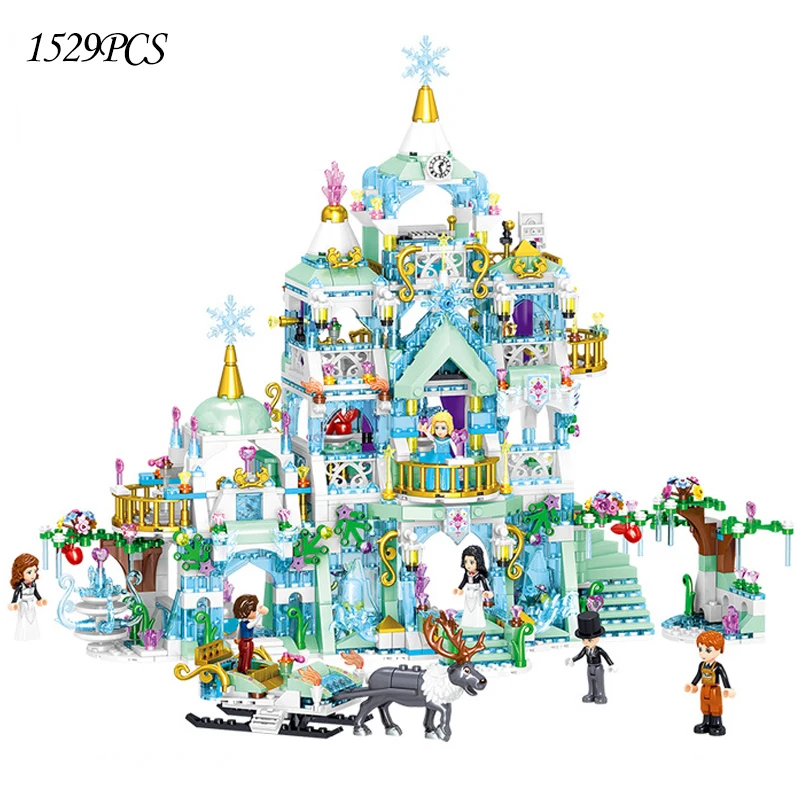 New Creative Ice SnowPrincess Blocks Fairytale Castle with Action Figures Bricks Girls Toys Christmas Winter Holiday Gift Disney
New Creative Ice SnowPrincess Blocks Fairytale Castle with Action Figures Bricks Girls Toys Christmas Winter Holiday Gift Disney