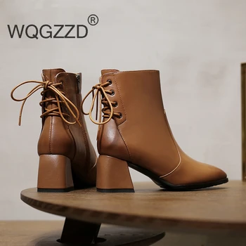 Bottes femme genuine leather ankle boots women's new winter shoes simple and elegant high heels shoes women's ankle boots mujer
Bottes femme genuine leather ankle boots women's new winter shoes simple and elegant high heels shoes women's ankle boots mujer