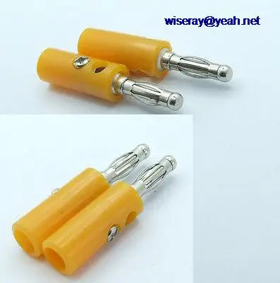 DHL/EMS 100PC 4mm Banana plug Yellow Binding Post for Power Amplifier Test Speaker Cables-A7
DHL/EMS 100PC 4mm Banana plug Yellow Binding Post for Power Amplifier Test Speaker Cables-A7