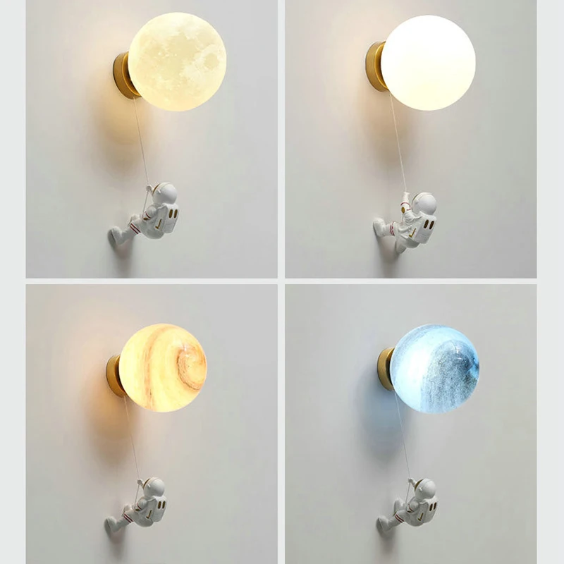 Creative Astronaut Wall Lamp with 3D Printing Moon Lights Children Kids Baby Bedroom Bedside Wall Light Decorations
Creative Astronaut Wall Lamp with 3D Printing Moon Lights Children Kids Baby Bedroom Bedside Wall Light Decorations
