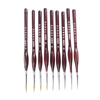1 Set of 9pcs Professional Hand Drawing Pen Wolf Hair Tip Brushes Detailing Painting Drawing Brushes (Dark Red)
1 Set of 9pcs Professional Hand Drawing Pen Wolf Hair Tip Brushes Detailing Painting Drawing Brushes (Dark Red)
