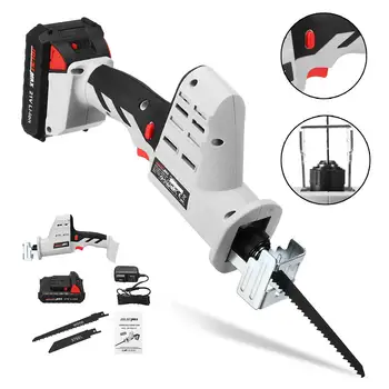 21V Wood Angle Cutting Cordless Reciprocating Saw Kit Portable Electric Saw Blades Metal Woodworking Tool with Li-Ion Battery
21V Wood Angle Cutting Cordless Reciprocating Saw Kit Portable Electric Saw Blades Metal Woodworking Tool with Li-Ion Battery