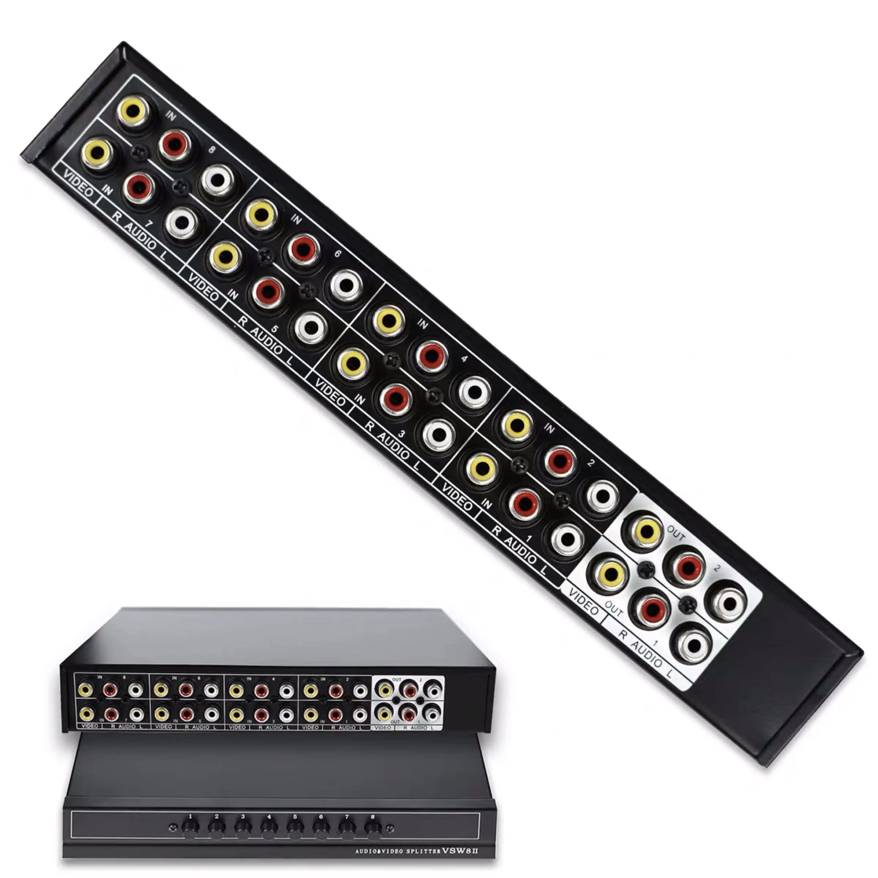 VSW88II AV Audio-Video Switcher 8 in 2 out VSW82 AV Distributor 8 in 2 out without power supply
VSW88II AV Audio-Video Switcher 8 in 2 out VSW82 AV Distributor 8 in 2 out without power supply