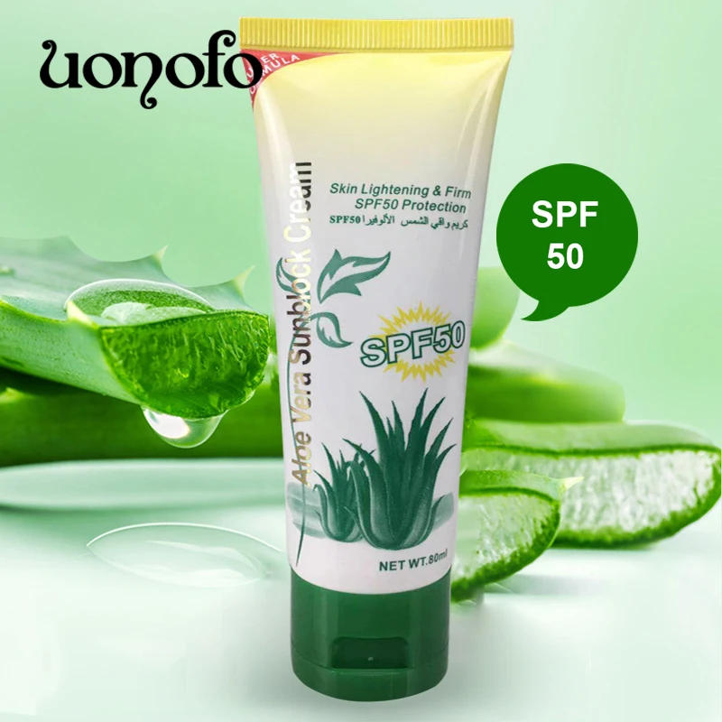 Aloe Vera SPF 50 Facial Body Sunscreen Cream Sunblock Skin Protective Whitening Anti Aging Skincare | Красота и здоровье