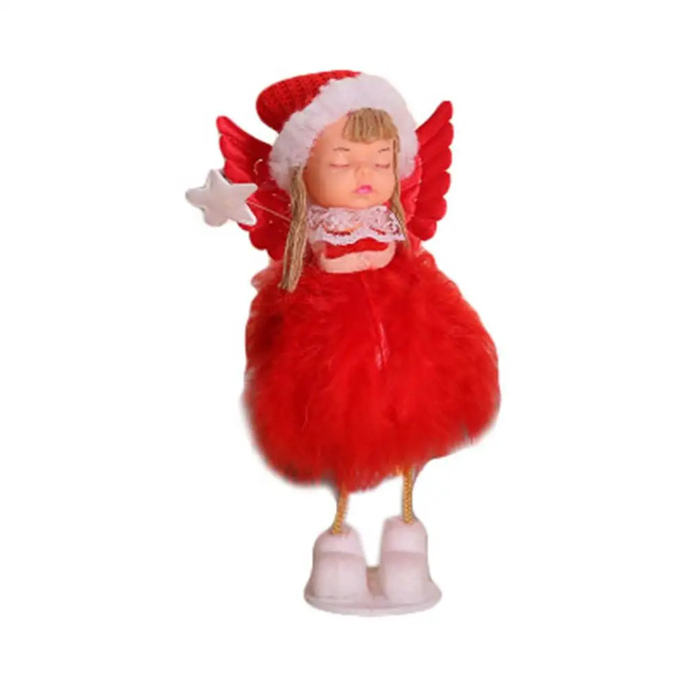 christmas angel girl boy ski dolls xmas tree ornament natal noel