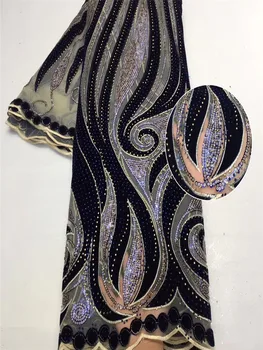 Nigeria Latest Design Velvet Lace Fabric 5 Yards/pcs High Quality African Lace Sequins For Party Dress FZX318
Nigeria Latest Design Velvet Lace Fabric 5 Yards/pcs High Quality African Lace Sequins For Party Dress FZX318