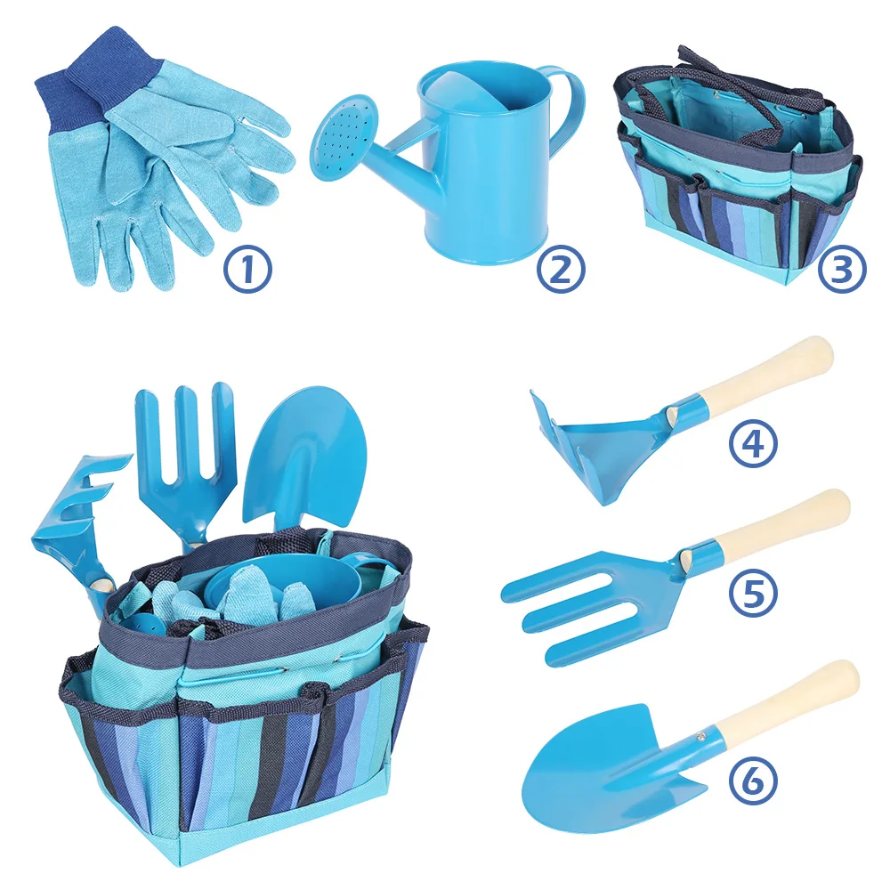 6Pcs Children Kids Little Gardener Tool Set With Bag Watering Can Shovel Rake Spade Toys Simulation Gardening Toy Kids Gift Toys 6Pcs Children Kids Little Gardener Tool Set With Bag Watering Can Shovel Rake Spade Toys Simulation Gardening Toy Kids Gift Toys