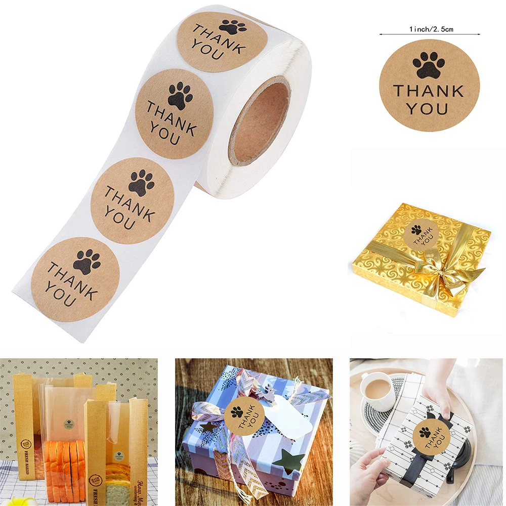 500 Pieces Stickers Roll Kraft Paper Stickers Seal Labels Dog Paw Print Packaging Stationery Sticker For Christmas Wedding Party
500 Pieces Stickers Roll Kraft Paper Stickers Seal Labels Dog Paw Print Packaging Stationery Sticker For Christmas Wedding Party