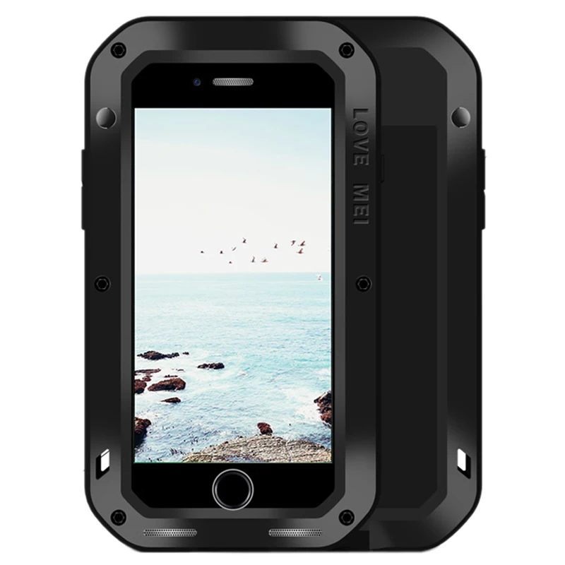 New Love Mei Case for iPhone 7/8 Aluminum Metal Shockproof Dust/Dirt Proof Heavy Duty Armor Cover with Tempered Glass
New Love Mei Case for iPhone 7/8 Aluminum Metal Shockproof Dust/Dirt Proof Heavy Duty Armor Cover with Tempered Glass