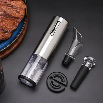 4 In 1 Electric Bottle Opener Stainless Steel Automatic Red Wine Bottle Opener Kitchen Tool Wine Opener for Wedding Business
4 In 1 Electric Bottle Opener Stainless Steel Automatic Red Wine Bottle Opener Kitchen Tool Wine Opener for Wedding Business