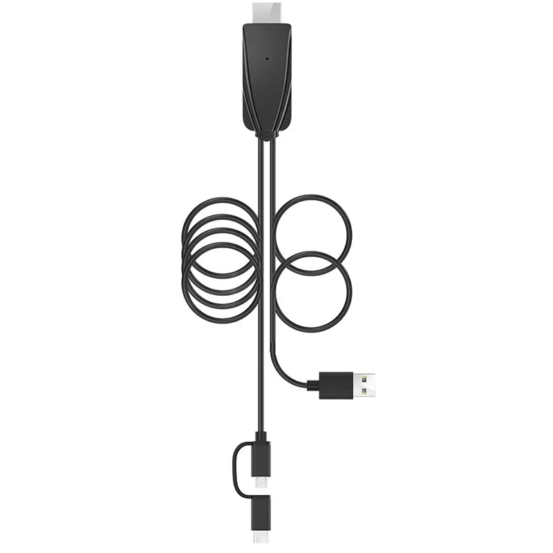 2-In-1 USB Type C/Micro-USB to HDMI Cable 6.6Ft MHL Adapter for All Android Smartphones TV/Projector/Monitor |