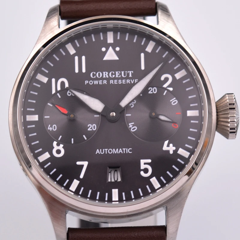 luxury Corgeut 42mm black dial Power Reserve Date Window Leather Automaitc Men Watchs. D5
luxury Corgeut 42mm black dial Power Reserve Date Window Leather Automaitc Men Watchs. D5
