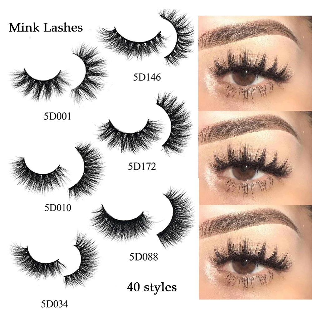 

Wholesale Bundle 10/20/50/100Pairs Fluffy Messy 3D Mink Lashes Wispy Eyelashes Bulk Items Natural False EyeLashes Vendors Makeup