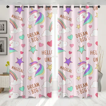 ONGLYP Pink Unicorn Living Room Curtains Cartoon Blackout Bedroom Drapes High Shading Window Curtains for Girls Kids,2 Piece/Set
ONGLYP Pink Unicorn Living Room Curtains Cartoon Blackout Bedroom Drapes High Shading Window Curtains for Girls Kids,2 Piece/Set