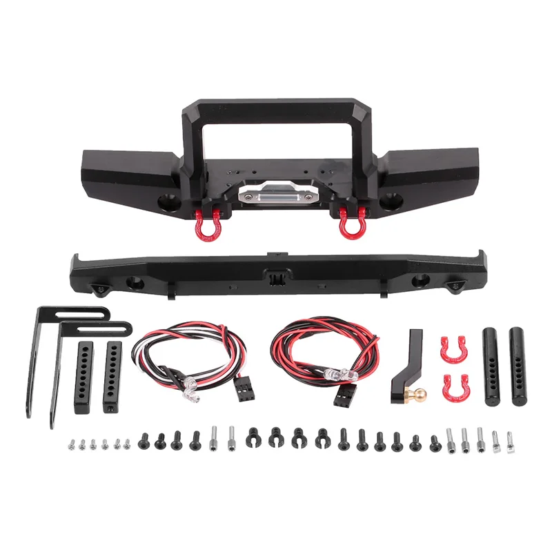 RC Rock Crawler Metal Front Rear Bumper with Led Light for 1/10 RC Crawler TRAXXAS TRX-4 TRX4 Defender RC Parts Accessories
RC Rock Crawler Metal Front Rear Bumper with Led Light for 1/10 RC Crawler TRAXXAS TRX-4 TRX4 Defender RC Parts Accessories