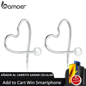 bamoer 925 Sterling Silver Shell Pearl Heart Ear Hoops Earrings for Women Minimalist Simple Fine Elegant Weddings SCE964
bamoer 925 Sterling Silver Shell Pearl Heart Ear Hoops Earrings for Women Minimalist Simple Fine Elegant Weddings SCE964