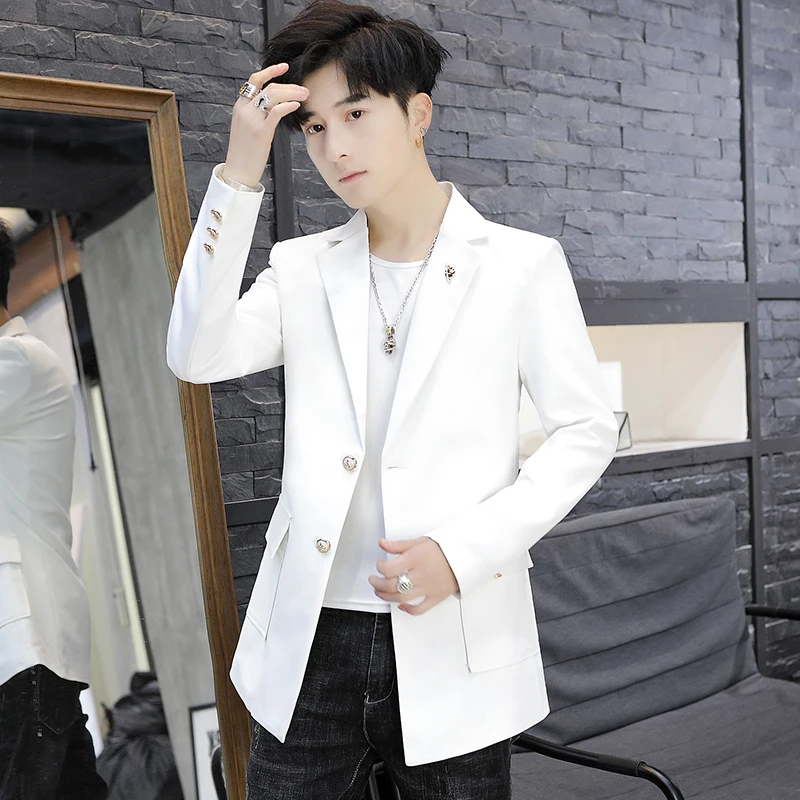 2020 New Spring Men's Long Blazers Jacket Single Breasted Black White Pink Red Sky Blue Smart Casual Coat Lapel Outwear Z11
2020 New Spring Men's Long Blazers Jacket Single Breasted Black White Pink Red Sky Blue Smart Casual Coat Lapel Outwear Z11