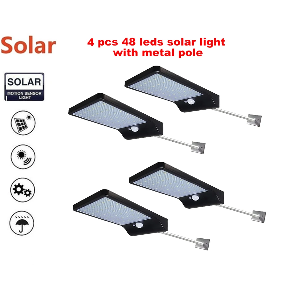 2/4pcs 48 LEDs Solar lamp Wall lamp Wireless PIR Motion Sensor Solar Power Outdoor Waterproof Street Path Garden Security light
2/4pcs 48 LEDs Solar lamp Wall lamp Wireless PIR Motion Sensor Solar Power Outdoor Waterproof Street Path Garden Security light