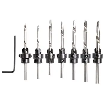 7-Pcs Countersink Drill Bit Set with Stop Collars & Wrench, Perfect for Wood | Quick Change Pre-Drill Counterbore Drill Bits Mad
7-Pcs Countersink Drill Bit Set with Stop Collars & Wrench, Perfect for Wood | Quick Change Pre-Drill Counterbore Drill Bits Mad
