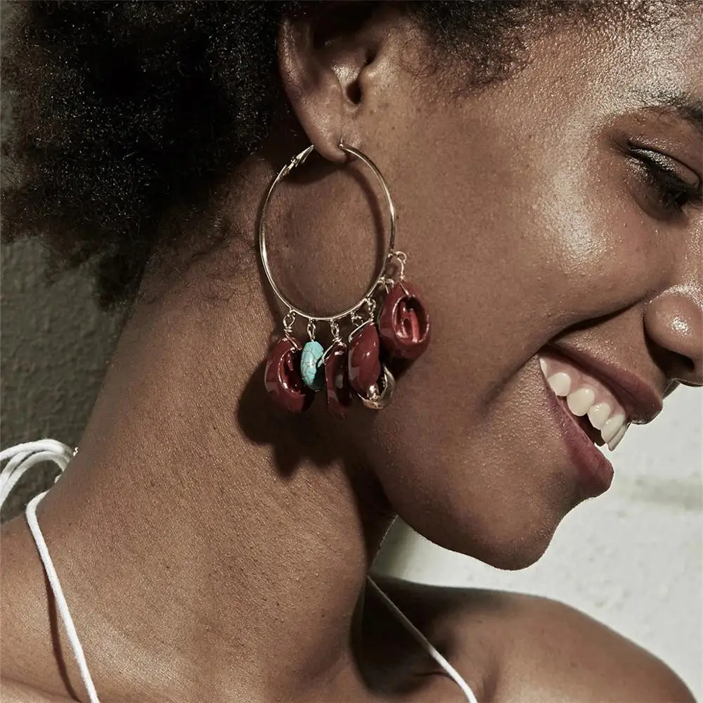 Ingemark Bohemian Puka Shell Dangle Drop Earrings Statement Vintage Stone Red Seashell Tassel Earring for Women Vacation Jewelry
Ingemark Bohemian Puka Shell Dangle Drop Earrings Statement Vintage Stone Red Seashell Tassel Earring for Women Vacation Jewelry