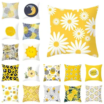 18" Nordic Geometric Pillow Case Yellow Small Fresh Floral Sofa Seat Living Room Soft Cushion Cover Home Decorative Pillowcase
18" Nordic Geometric Pillow Case Yellow Small Fresh Floral Sofa Seat Living Room Soft Cushion Cover Home Decorative Pillowcase
