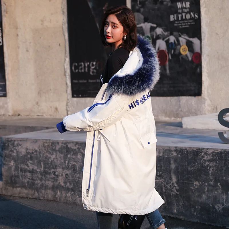 Hot Selling 2018 Autumn And Winter New Style Korean-style Slim Fit Cotton-padded Clothes Women's Mid-length Large Fur Collar Thi
Hot Selling 2018 Autumn And Winter New Style Korean-style Slim Fit Cotton-padded Clothes Women's Mid-length Large Fur Collar Thi