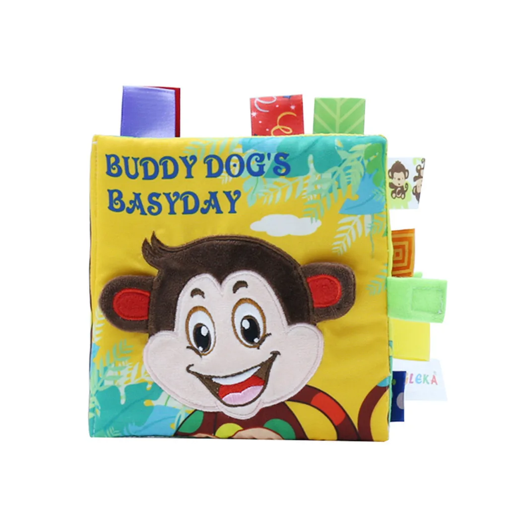 Baby Kids Intelligence Development Animal Cloth Book Educational Cognize Toys Toddler learning tools Interaction Toys #B