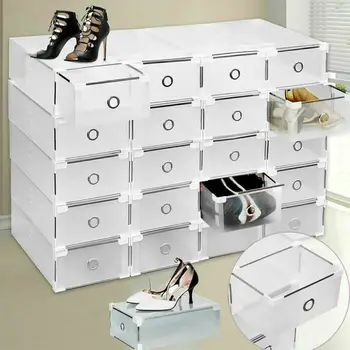 Honhill 20pcs Transparent shoe box storage shoe boxes dustproof shoes organizer box can be superimposed combination shoe cabinet
Honhill 20pcs Transparent shoe box storage shoe boxes dustproof shoes organizer box can be superimposed combination shoe cabinet