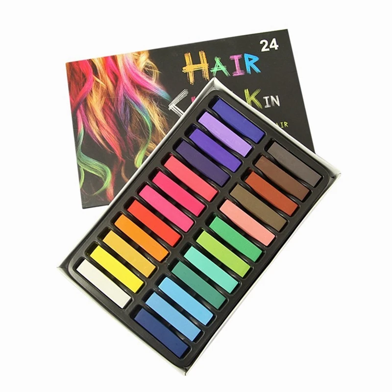 Temporary 24 Colors Crayons For Hair Non-toxic Hair Color Chalk Dye Pastels Stick DIY Styling Tools For Girls Kids Party Cosplay
Temporary 24 Colors Crayons For Hair Non-toxic Hair Color Chalk Dye Pastels Stick DIY Styling Tools For Girls Kids Party Cosplay