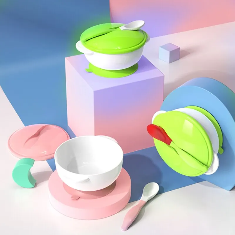 Silicone Safety Baby Training Bowl Set Temperature Sensing Spoon Bowl With Suction Cup Children Learning Dinnerware 3Pcs Set
Silicone Safety Baby Training Bowl Set Temperature Sensing Spoon Bowl With Suction Cup Children Learning Dinnerware 3Pcs Set