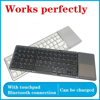 Foldable Bluetooth keyboard with touchpad portable wireless ultra-thin mute Android phone external universal keypad
Foldable Bluetooth keyboard with touchpad portable wireless ultra-thin mute Android phone external universal keypad