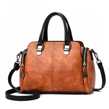 High Quality Vintage Boston Leather Luxury Handbags Women Bags Designer Ladies Casual Tote Bag Shoulder Crossbody Bags For Women
High Quality Vintage Boston Leather Luxury Handbags Women Bags Designer Ladies Casual Tote Bag Shoulder Crossbody Bags For Women