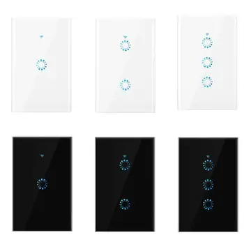 US-Australia Smart WiFi Switch Remote Control Glass Screen Touch Panel Wall Switches for Home 1 2 3 Band
US-Australia Smart WiFi Switch Remote Control Glass Screen Touch Panel Wall Switches for Home 1 2 3 Band