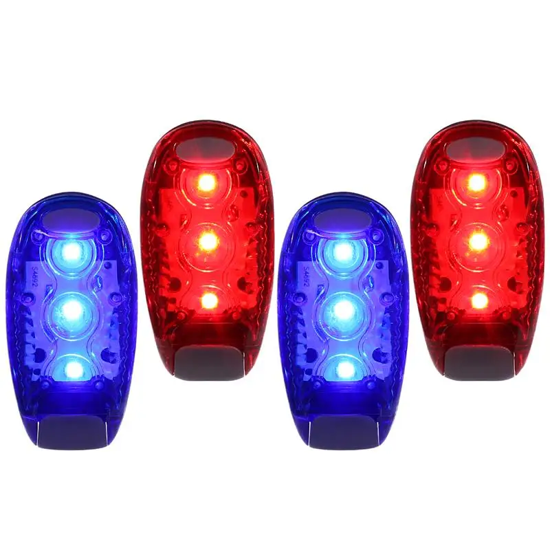 

WINOMO 4pcs Colored Flashing Safe Taillights Bike Lights for Bicycle Walking Running