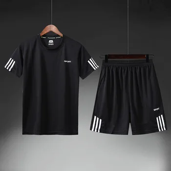 Men's Suit 2 Pieces Sets Summer Men Set Casual Tracksuit Men Sweat Shirt Shorts Sets Mens Quick Dry T Shirts Set Sportswears
Men's Suit 2 Pieces Sets Summer Men Set Casual Tracksuit Men Sweat Shirt Shorts Sets Mens Quick Dry T Shirts Set Sportswears