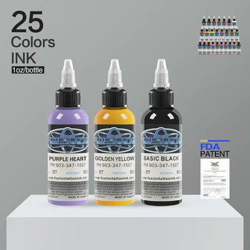 25Pcs Tattoo Ink Fusion tattoo inks 25 Colors Set 1 oz 30ml/Bottle Tattoo Pigment Kit for 3D makeup beauty skin body art supply
25Pcs Tattoo Ink Fusion tattoo inks 25 Colors Set 1 oz 30ml/Bottle Tattoo Pigment Kit for 3D makeup beauty skin body art supply