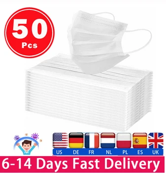 50 Pcs Adult Unisex Air Purifying Face Mask Cover Dust 3 Layer Mouth Filter Masks Disposable Protective White Mascarillas
50 Pcs Adult Unisex Air Purifying Face Mask Cover Dust 3 Layer Mouth Filter Masks Disposable Protective White Mascarillas