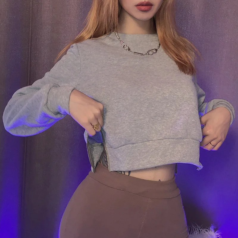 2020 Spring New Fashion Side Zipper Slim Sexy Women Sweatshirt Expression Individuality
2020 Spring New Fashion Side Zipper Slim Sexy Women Sweatshirt Expression Individuality