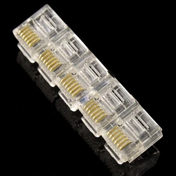 100Pcs 6P6C RJ12 Crystal Head Modular Plug Gold Plated Network Connector For Solid Phone Cables Connectors
100Pcs 6P6C RJ12 Crystal Head Modular Plug Gold Plated Network Connector For Solid Phone Cables Connectors