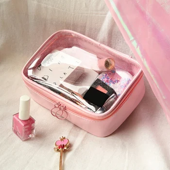 Square Cosmetic Bag Transparent Teenage Large Capacity Storage Box Stationery Box
Square Cosmetic Bag Transparent Teenage Large Capacity Storage Box Stationery Box